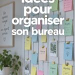 Bureau organisé avec des plantes et des fournitures de bureau bien rangées