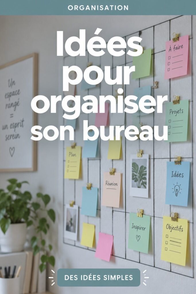 Bureau organisé avec des plantes et des fournitures de bureau bien rangées