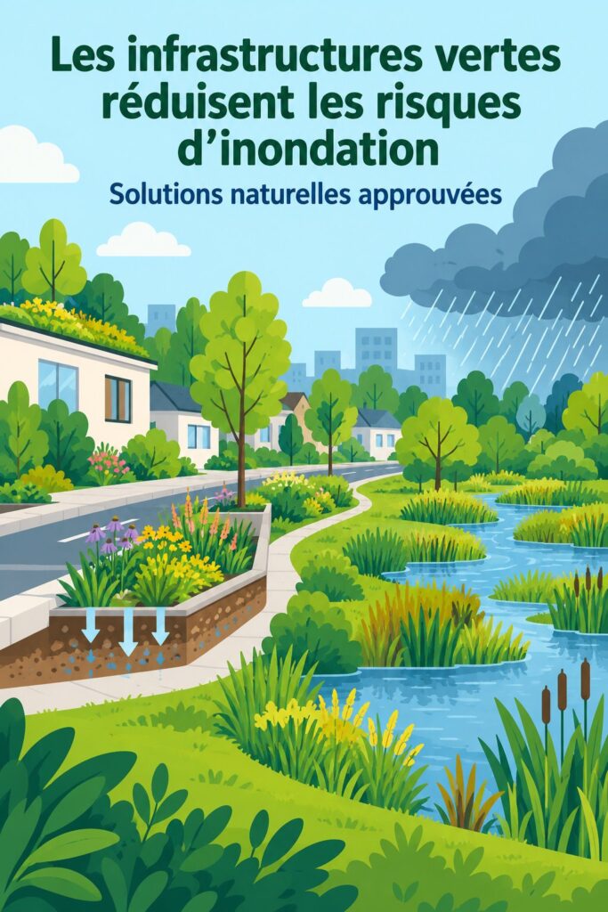Infrastructures vertes en milieu urbain qui préviennent les inondations