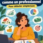 Femme souriante consultant des ressources sur l'investissement