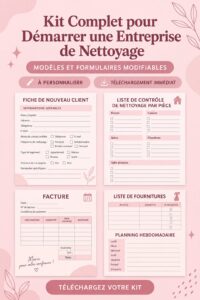 Kit de démarrage pour une entreprise de nettoyage avec des modèles prêts à utiliser