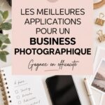 Un écran de smartphone affichant des applications populaires pour les photographes professionnels.