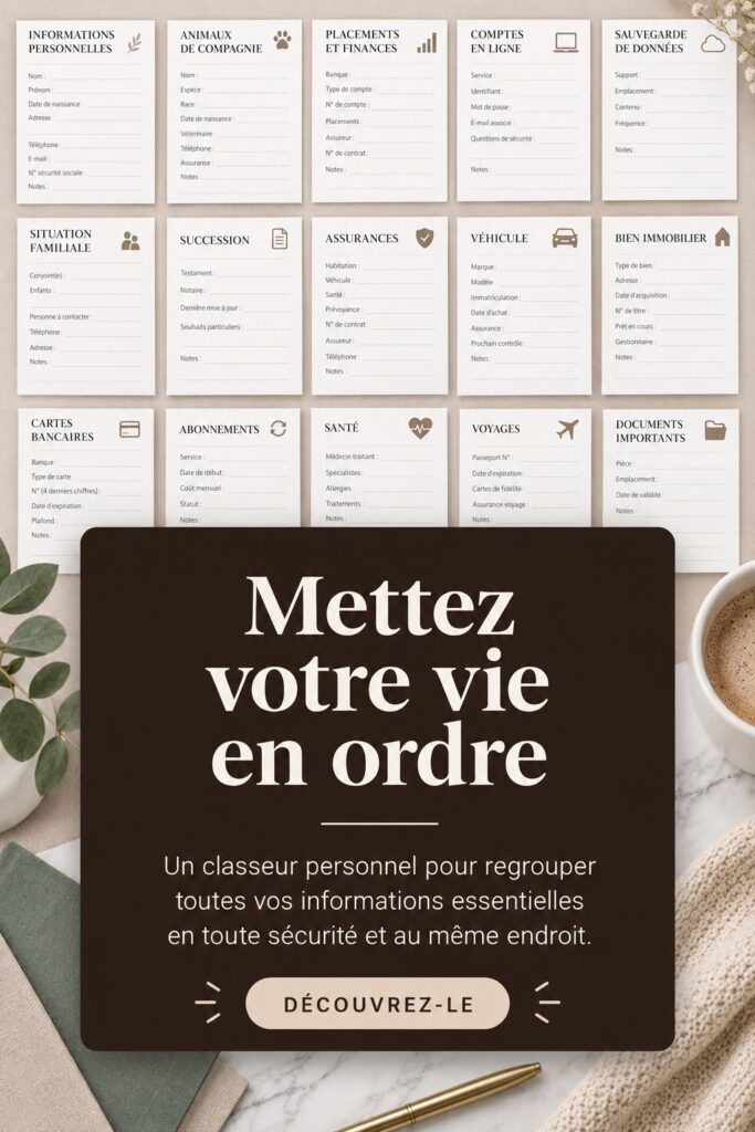 Femme en train d'organiser son espace de travail avec des fournitures ordonnées et claires.