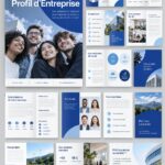 Modèle de profil d'entreprise professionnel illustrant des informations clés