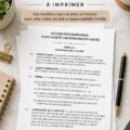 Modèle de contrat d'exploitation pour LLC sur un fond de bureau
