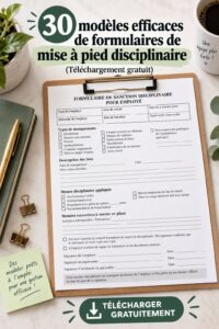 Modèles de redressement d'employés à télécharger gratuitement