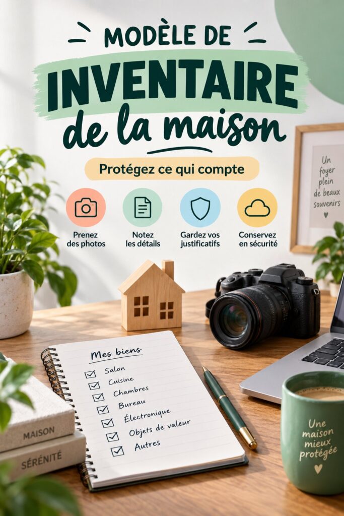 Exemple de modèle d'inventaire pratique et élégant pour une gestion efficace.