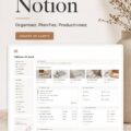 Modèles Notion sur un écran d'ordinateur, illustrant des outils d'organisation.