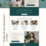 Capture d'écran d'un site web professionnel conçu avec un modèle Squarespace.