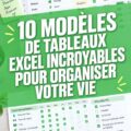 Un écran d'ordinateur affichant plusieurs modèles de tableaux pour l'organisation personnelle