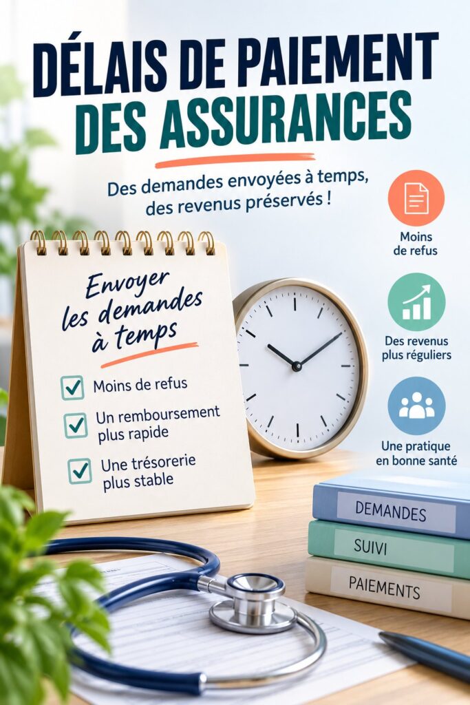 Image représentant une professionnelle de santé consultant un dossier de gestion des revenus médicaux.