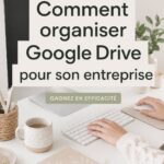 Capture d'écran d'un Google Drive bien structuré avec des dossiers organisés pour une entreprise.