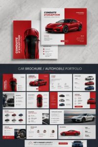 Un portfolio automobile visuellement attractif avec plusieurs modèles de voitures présentés