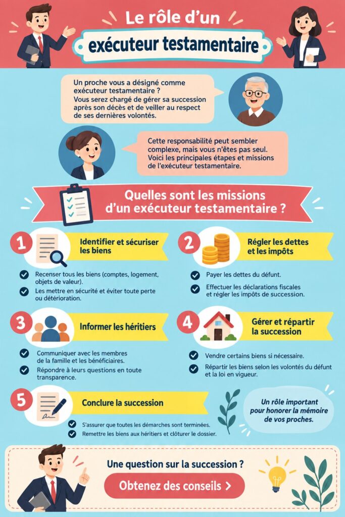Femme réfléchissant à la planification de sa succession et au rôle d'un exécuteur testamentaire