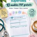 Exemple de superbill médical sous forme de PDF à imprimer pour une utilisation professionnelle