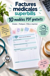 Exemple de superbill médical sous forme de PDF à imprimer pour une utilisation professionnelle
