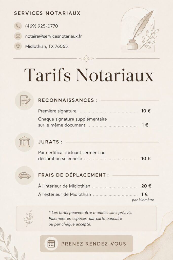 Guide pratique des tarifs notariaux pour les femmes de 30 à 50 ans