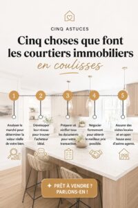 Un agent immobilier en train de montrer une maison à des clients avec enthousiasme, représentant les coulisses de son travail.