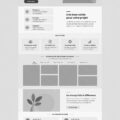 Un exemple de wireframe de site web, illustrant la structure de la page.