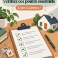 Checklist pour l'achat immobilier avec des points essentiels à vérifier