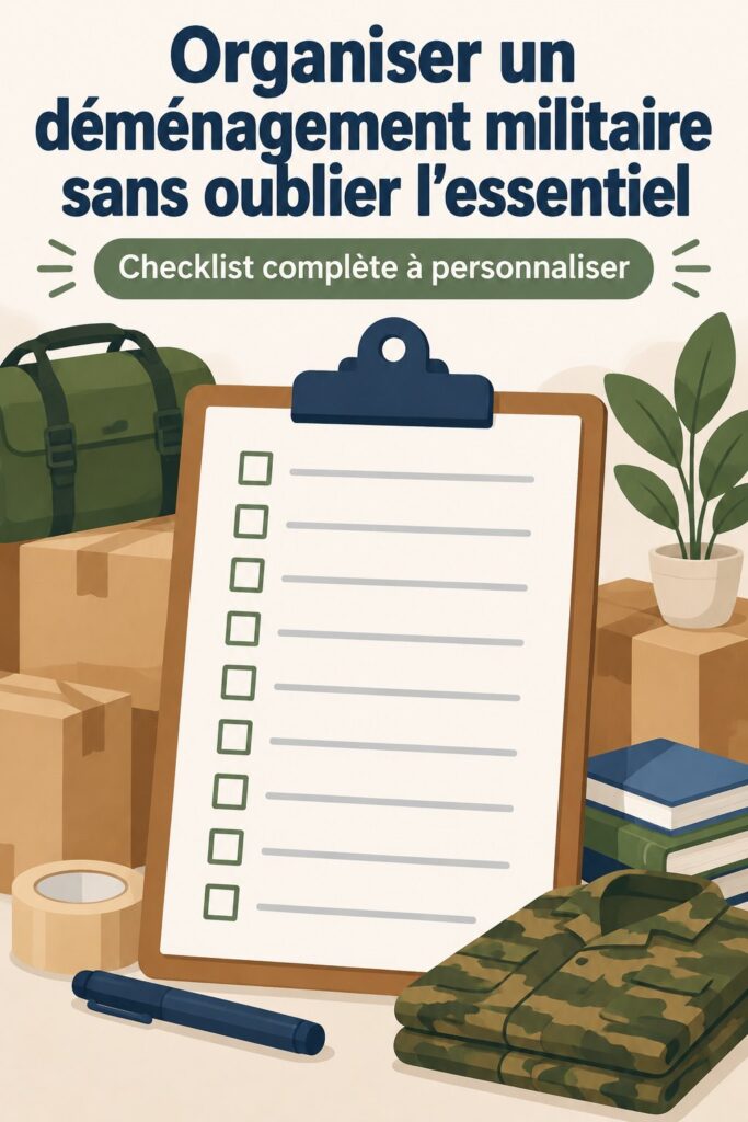 Checklist personnalisée pour un déménagement militaire