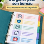 Dossier d'urgence bien organisé sur un bureau moderne, préparé pour faire face aux situations imprévues.