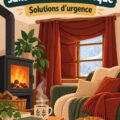Femme et enfant se blottissant sous une couverture pour rester au chaud.