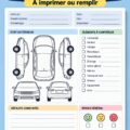 Modèle de rapport d'état de véhicule avec des notes sur son état