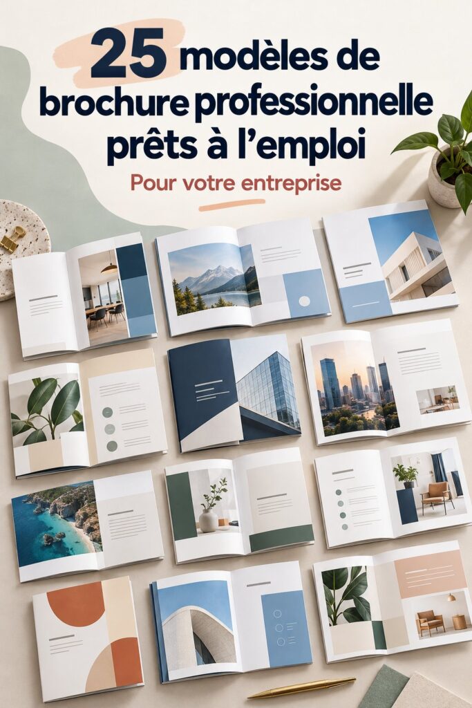 Modèle de brochure professionnel avec un design moderne et élégant