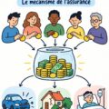 Personne s'informant sur le fonctionnement de l'assurance et la mutualisation des risques.
