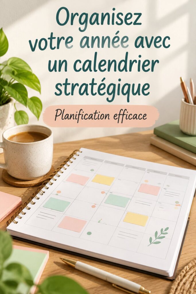 Femme utilisant un calendrier stratégique pour planifier sa semaine de travail.