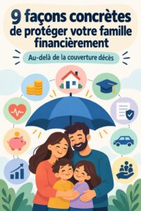 Image représentant une famille heureuse, symbole de protection financière grâce à l'assurance-vie.