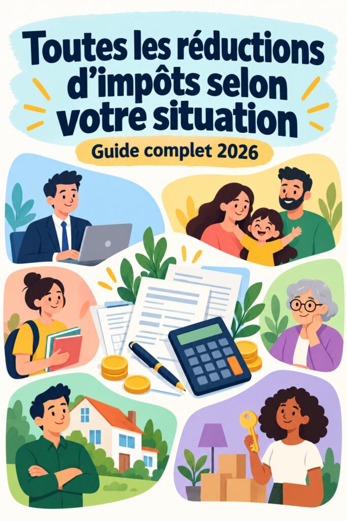 Infographie sur les réductions d'impôts pour différentes situations fiscales