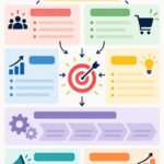 Infographie d'une stratégie commerciale simplifiée sur une seule page