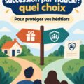 Diagramme comparatif entre testament bénéficiaire et fiducie, illustrant les différences clés.