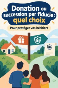 Diagramme comparatif entre testament bénéficiaire et fiducie, illustrant les différences clés.