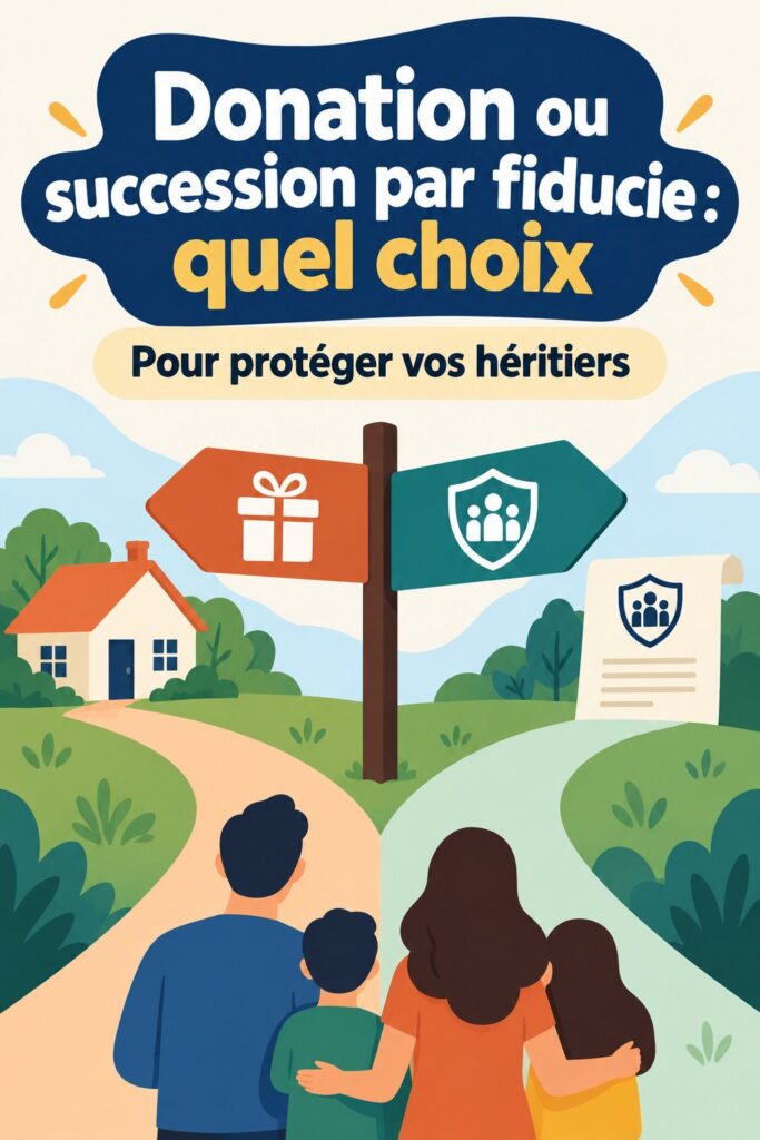 Diagramme comparatif entre testament bénéficiaire et fiducie, illustrant les différences clés.